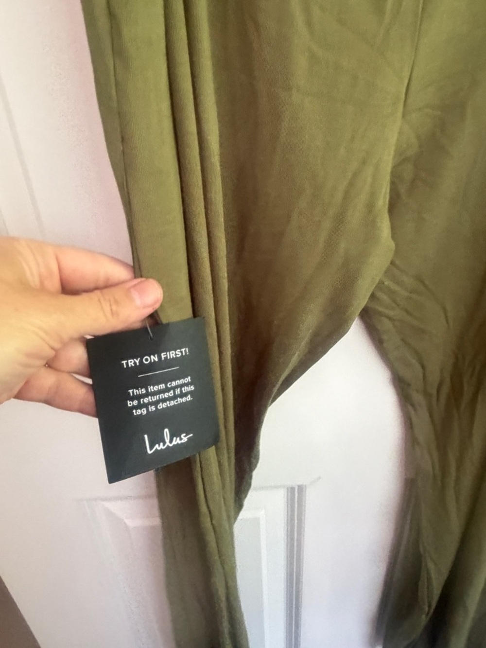 NEW size L Lulu's Olive Green Relaxed Jogger Pants. Rayon modal blend. Soft. - Picture 6 of 11